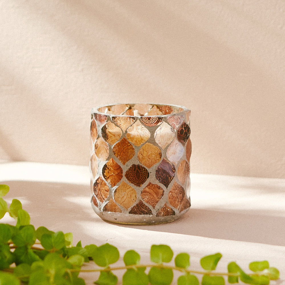 Pink Mosaic Spring Candle image 1