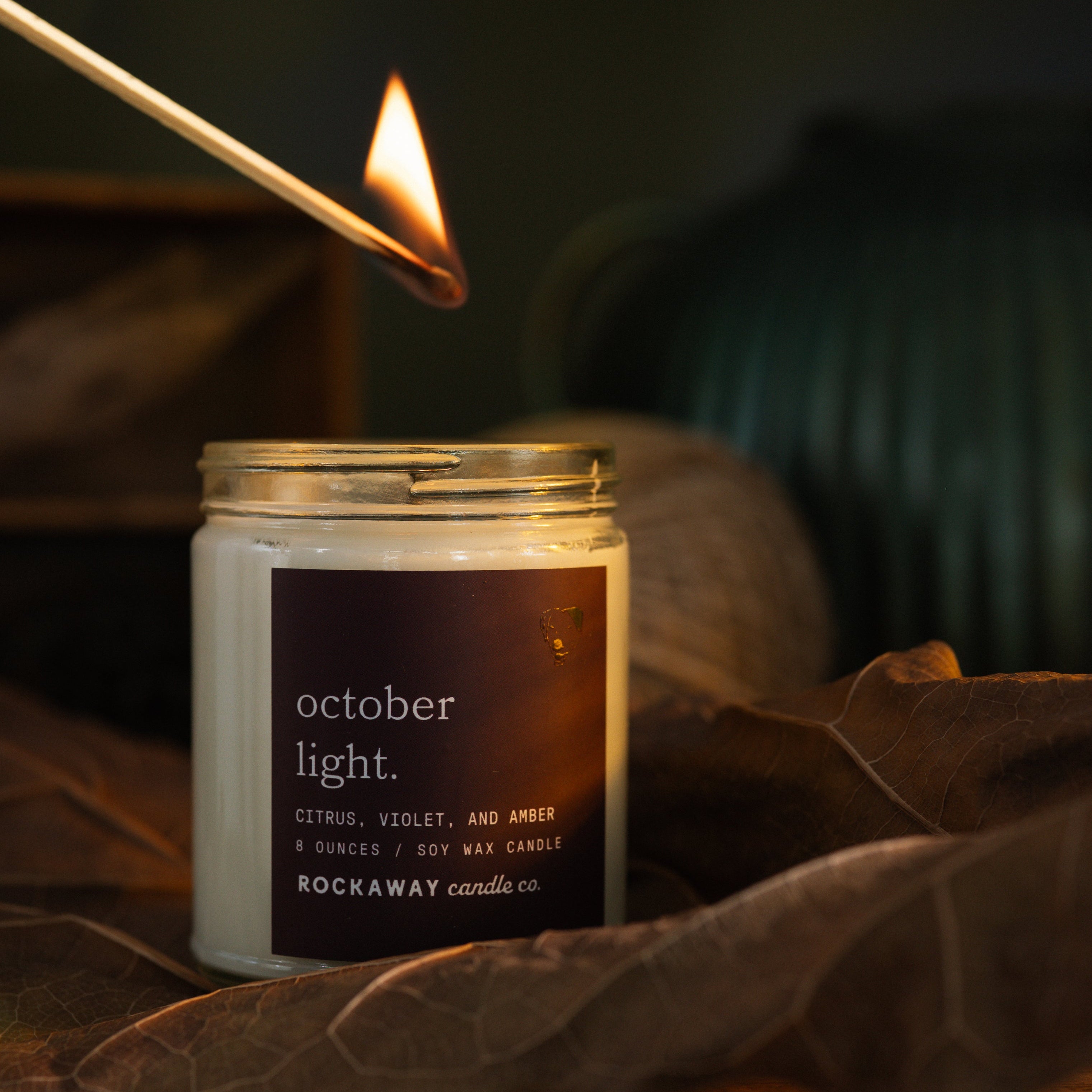 October Light 8oz Candle – Rockaway Candle Co
