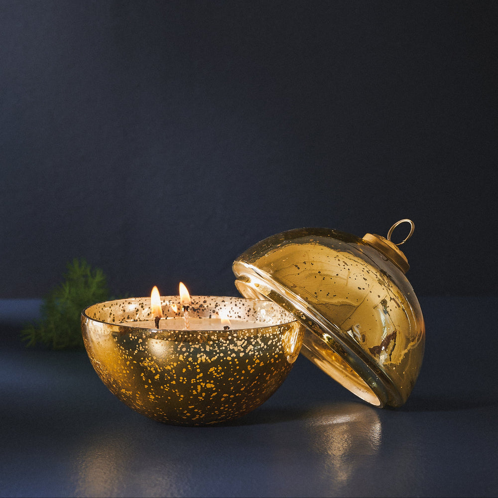 Gold Ornament Candle