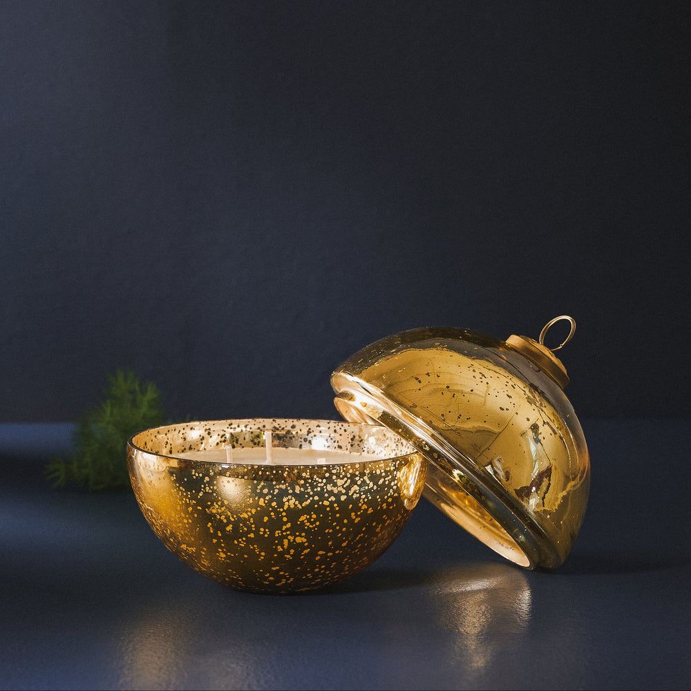 Gold Ornament Candle