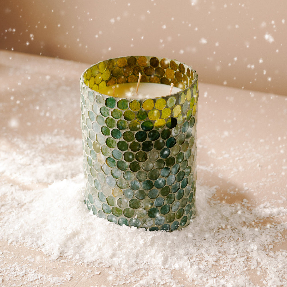 
                      
                        Green Mosaic Candle
                      
                    